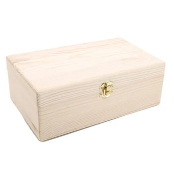

Log Color Scotch Pine Rectangular Wooden Storage Box Flip Solid Wood Gift Box Handmade Craft Jewelry Case
