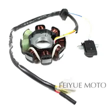 8- Coil Magneto Stator for GY6 50cc Scooter Moped Alternator 139QMB Engine Parts