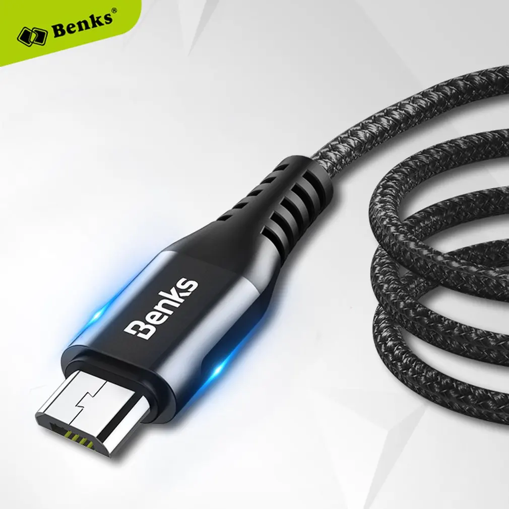 

Benks USB Type C Cable for Samsung Galaxy S9 S8 Fast Charging Data Cable 3A Portable USB Charger Cable for iPhone D26