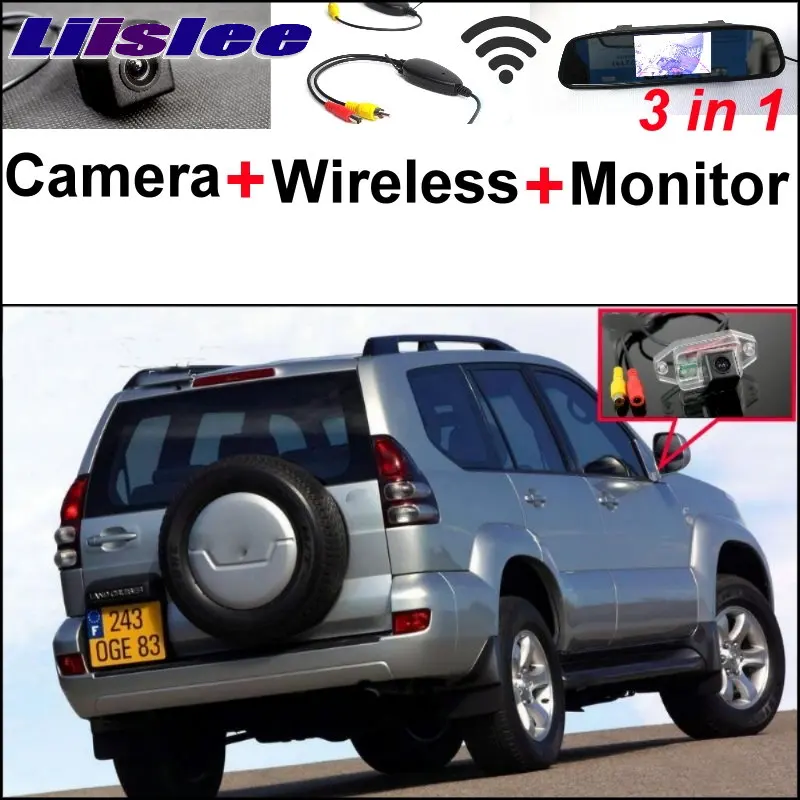 

Liislee Special Camera + Wireless Receiver + Mirror Monitor Parking System For TOYOTA Land Cruiser Prado J90 J120 J150 1996~2015