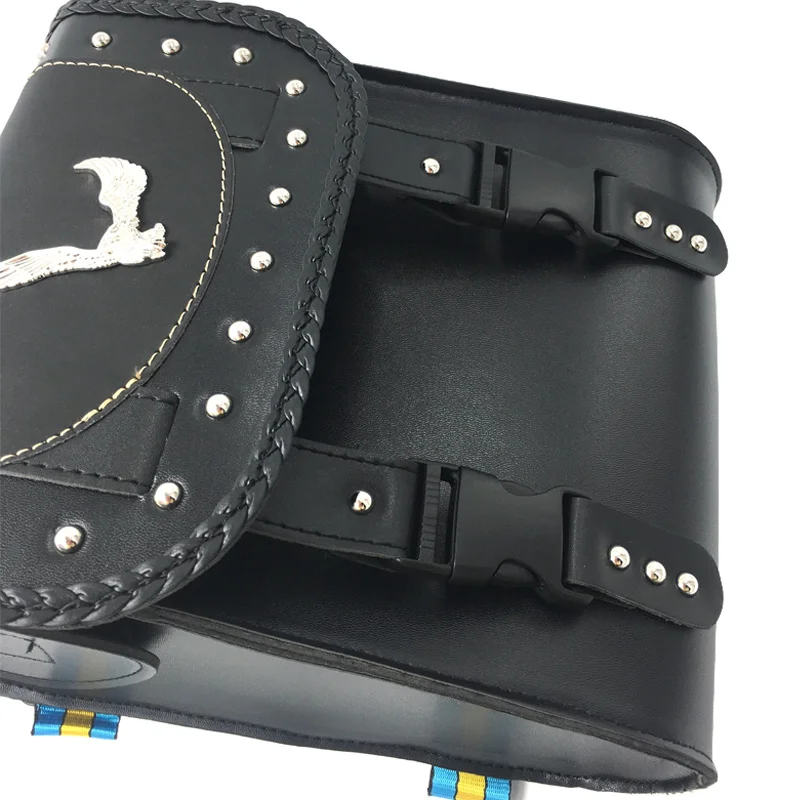 2018 Motorcycle Bags Luggage Front Fork Tool Bag Leather Bag Synthetic Handlebar Bags for Harley Sportster Dyna For BMW R1200gs (7)