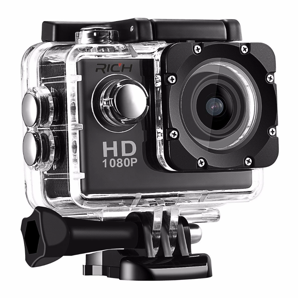 action camera brands DHL 20pcs/lot RICH D9 Waterproof Full HD 1080P Action Camera Wifi For Hero Action Sports Camera LTPS LED 90 Degree motorcycle helmet cam