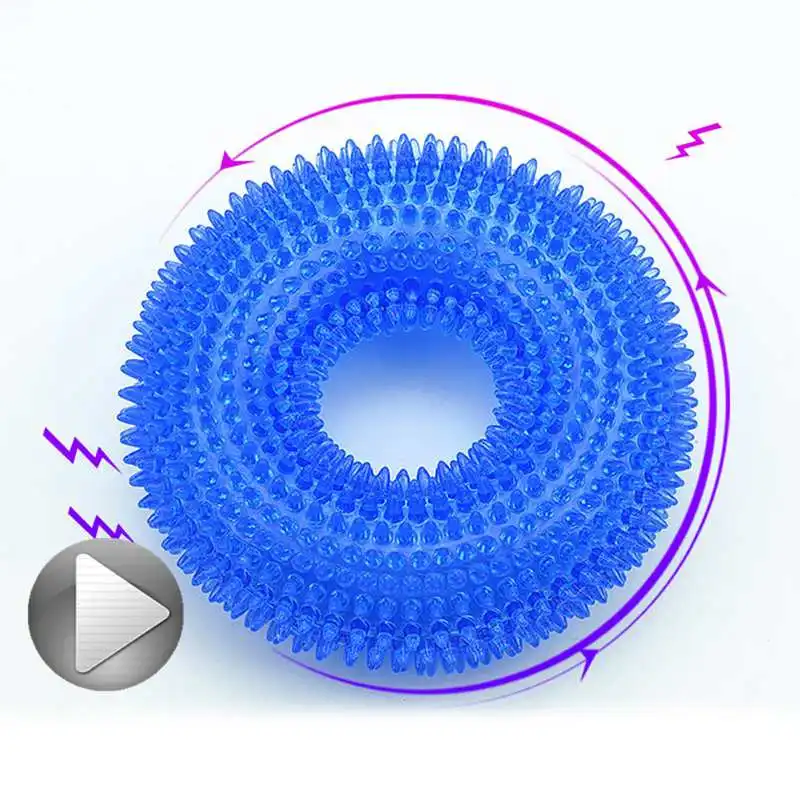 Резина TPR жевательные игрушки интерактивные тренировочные шары пищалка звучащая кусать Зубы Чистая игрушка для собак Домашние животные товары пищащий продукт