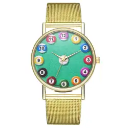 2018 минималистский Стиль Для женщин Мода кварцевые часы ультра-тонкий пояс сетки для девочек Повседневное часы для дропшиппинг relojes mujer