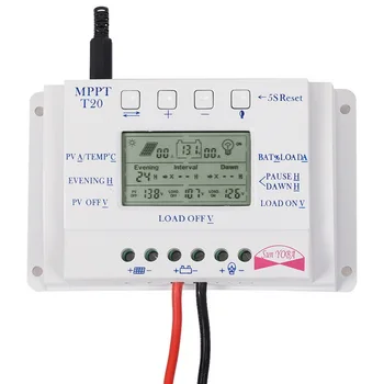 

DHL 50pcs LCD Display 20A MPPT 12V/24V Solar Panel Battery Regulator Charge Controller T20 LCD