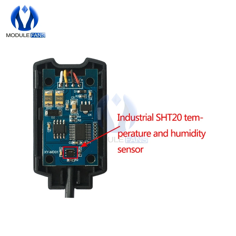 Высокая точность RS485 интерфейс SHT20 датчик температуры и влажности Модуль температуры и влажности монитор Передатчик Датчик Зонд