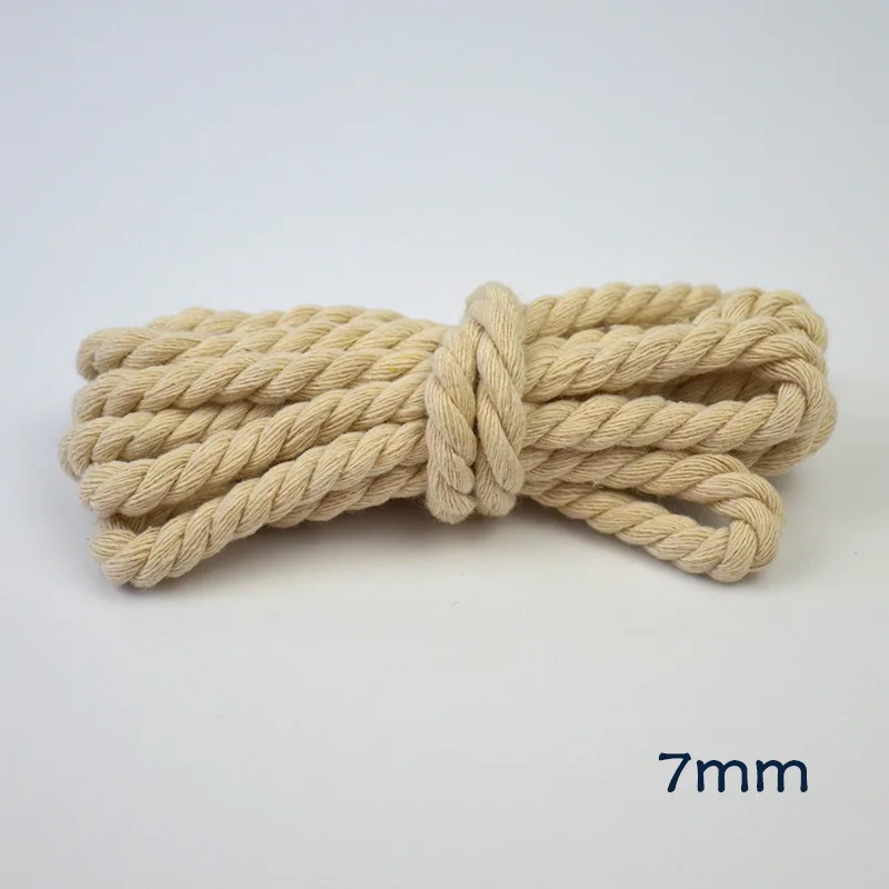 Хлопок веревка 3 акции витые шнуры для домашнего текстиля Ремесло Украшение мешок шнурок пояс DIY шнур нить шнур 100 метров