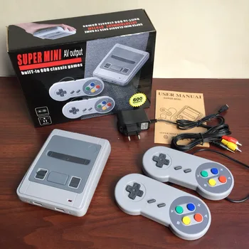 

Retro Classic Handheld Family Mini TV Video Game Console player 8bit games Support AV Out Built-In 600 Classic Games For SNES