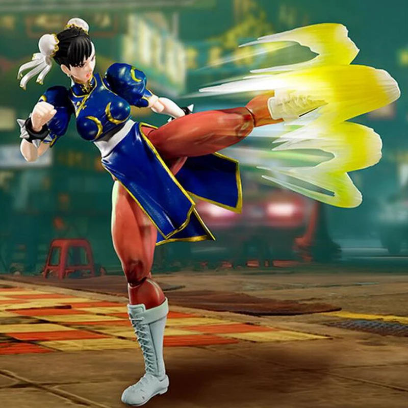 

Anime Chun-Li Action figures toys Street Fighter Movable kids Doll Toys PVC KA318