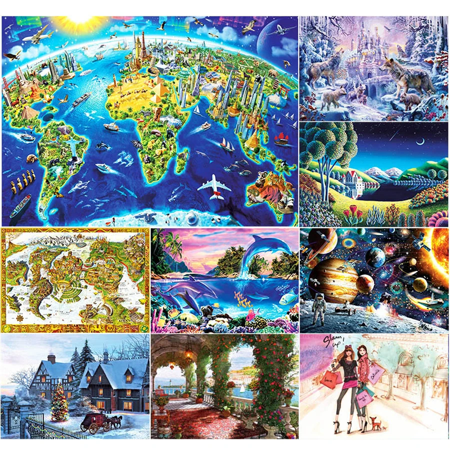 

Cartoon Diy Jigsaw Paper Puzzle Pieces Kids 3d Jigsaw Puzzle Montessori Toys Educational Spielzeug Puzzles For Children 60D0044