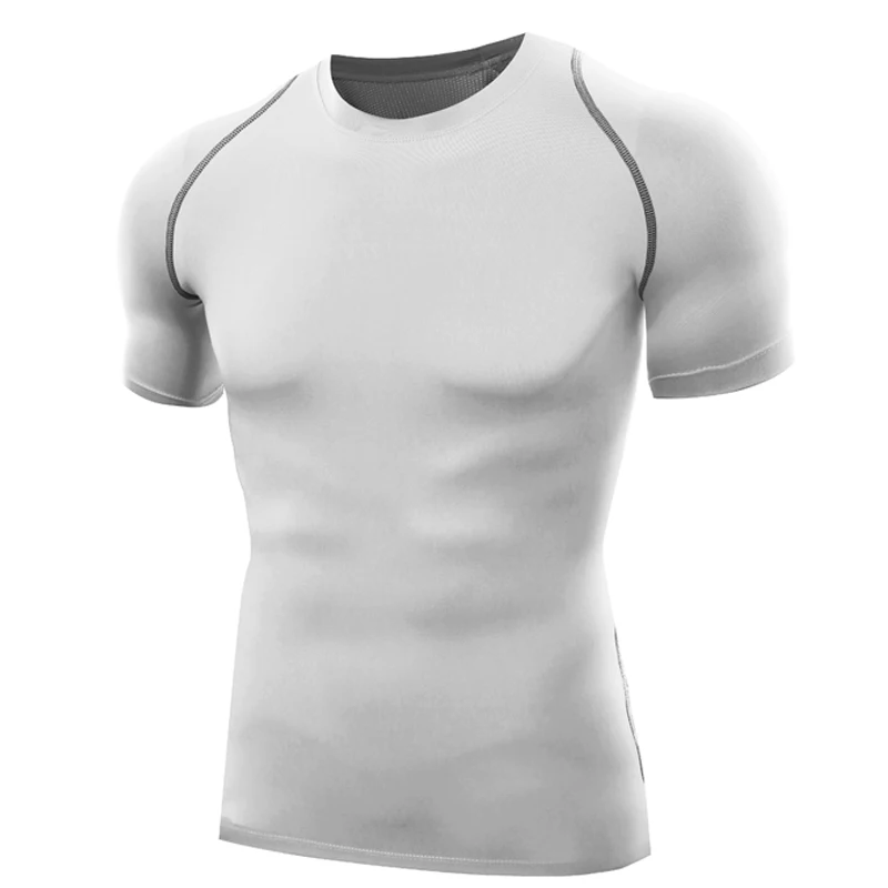 

Mens Shirts Quick Dry T-shirt Short Sleeve Tees Tops Compression Tee Shirt Bodybuilding Fitness Base Layer Tees
