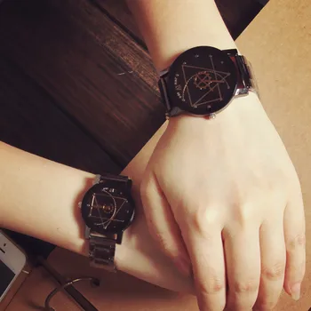 

2019 new fashion men's clock Watchband Women Personalized stainless Watches Popular Lovers Wrist Watches Relogio feminino trendy