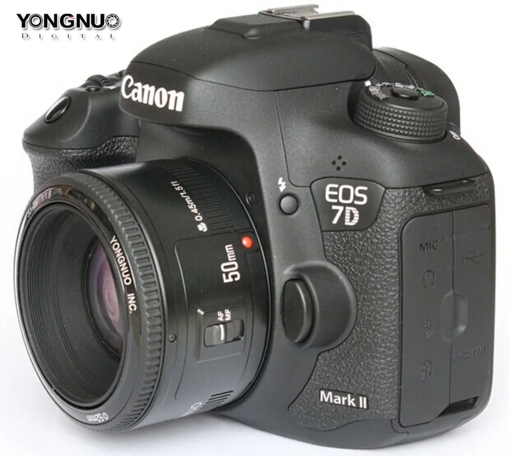 YONGNUO объектив YN50mm f1.8 YN EF 50 мм f/1 8 AF YN50 диафрагма Авто фокус для Canon EOS 60D 70D 5D2 5D3 600d DSLR