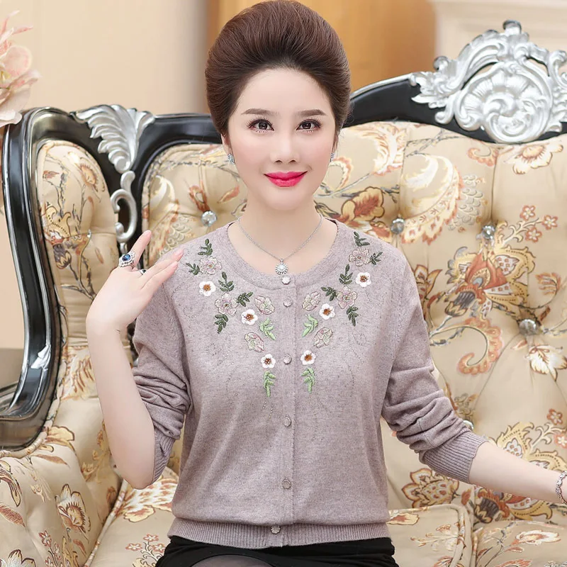 New Fashion Spring Autumn Women Cardigan Sweater Lady Long Sleeve Casual Floral Print Female Knitwear Coat Plus Size 4XL