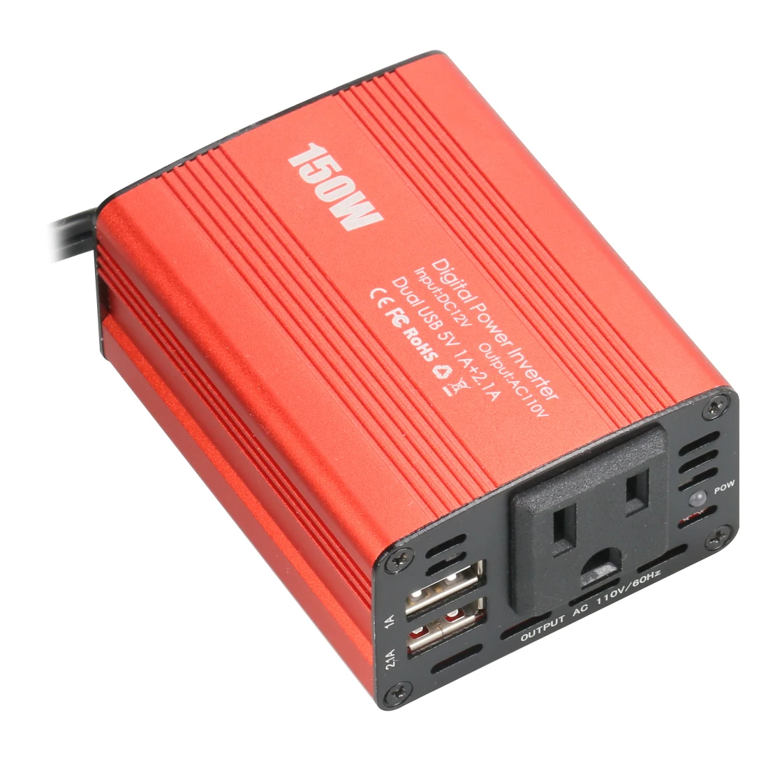 Car Styling Car Power Inverter Auto 150W DC 12V to 110V AC With 3.1A 2