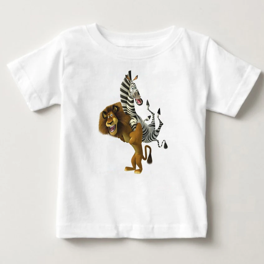 

Madagascar Penguin children t shirt 2019 sell hot summer boys and girls favorite animated short sleeved baby penguin clothes MJ