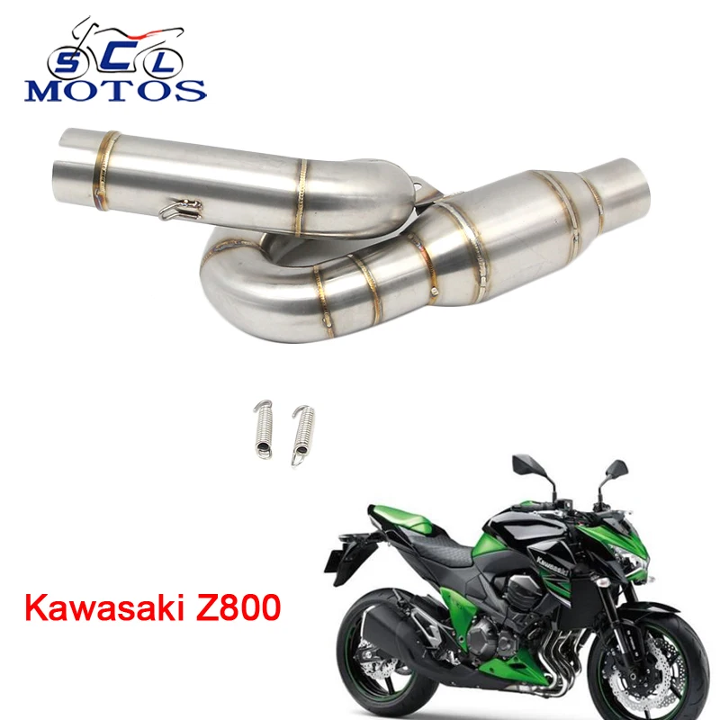 Sclmotos-модифицированная кольцевой глушитель для мотоцикла из нержавеющей стали, выхлопная средняя труба для Kawasaki Z800 2013- Racing