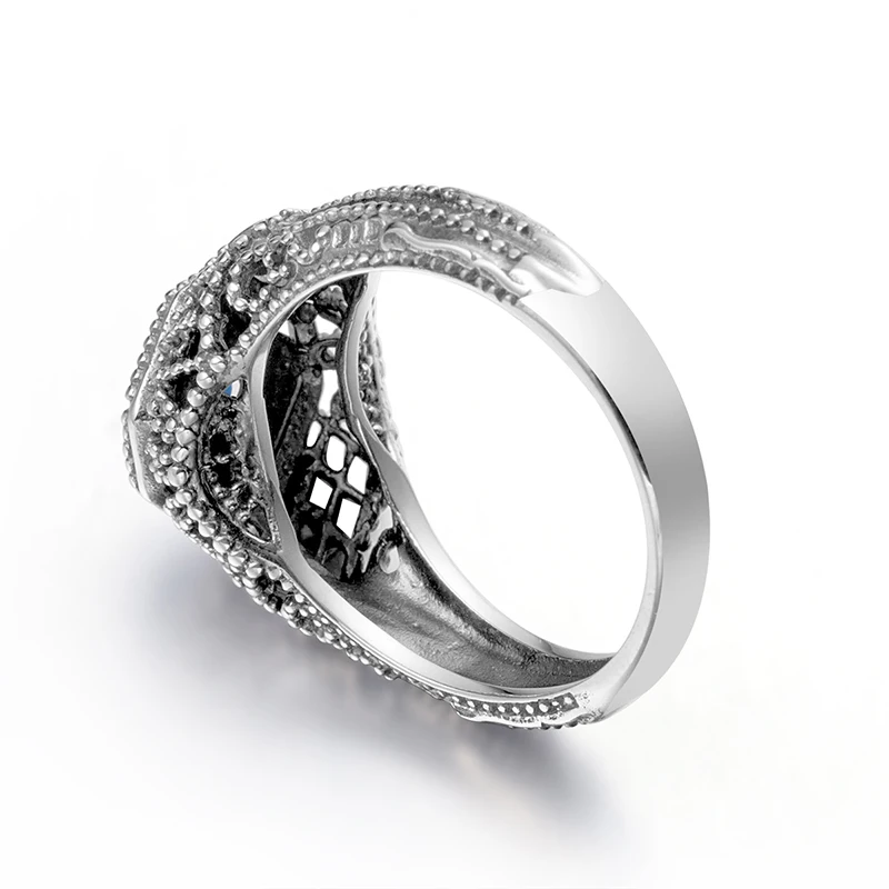 Szjinao Rings For Women With Stone Brilliant Blue Jewelry 925 Sterling Silver Bohemia Casual Party Anniversary Ring Wholesale