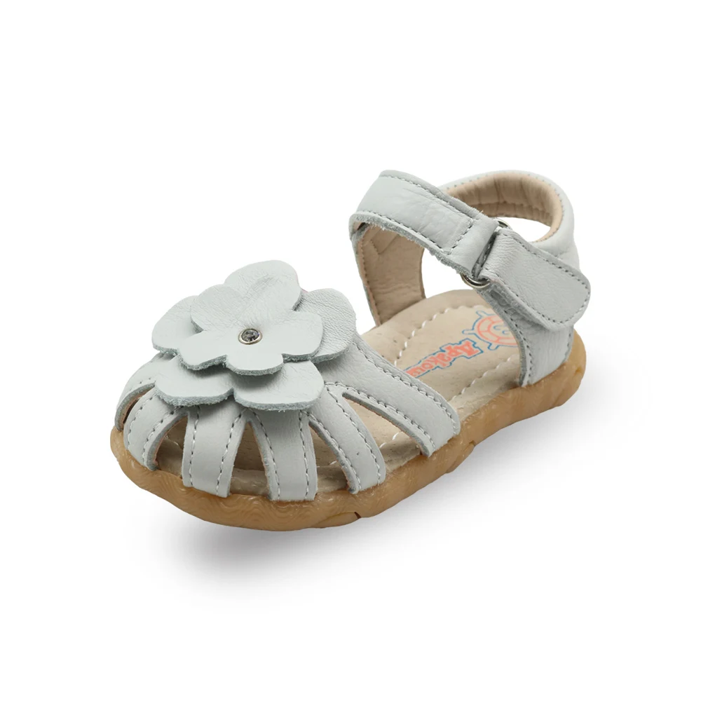 Apakowa/летние детские сандалии из натуральной кожи для девочек; ортопедическая обувь на плоской подошве для маленьких девочек; пляжная обувь для бассейна; Новинка