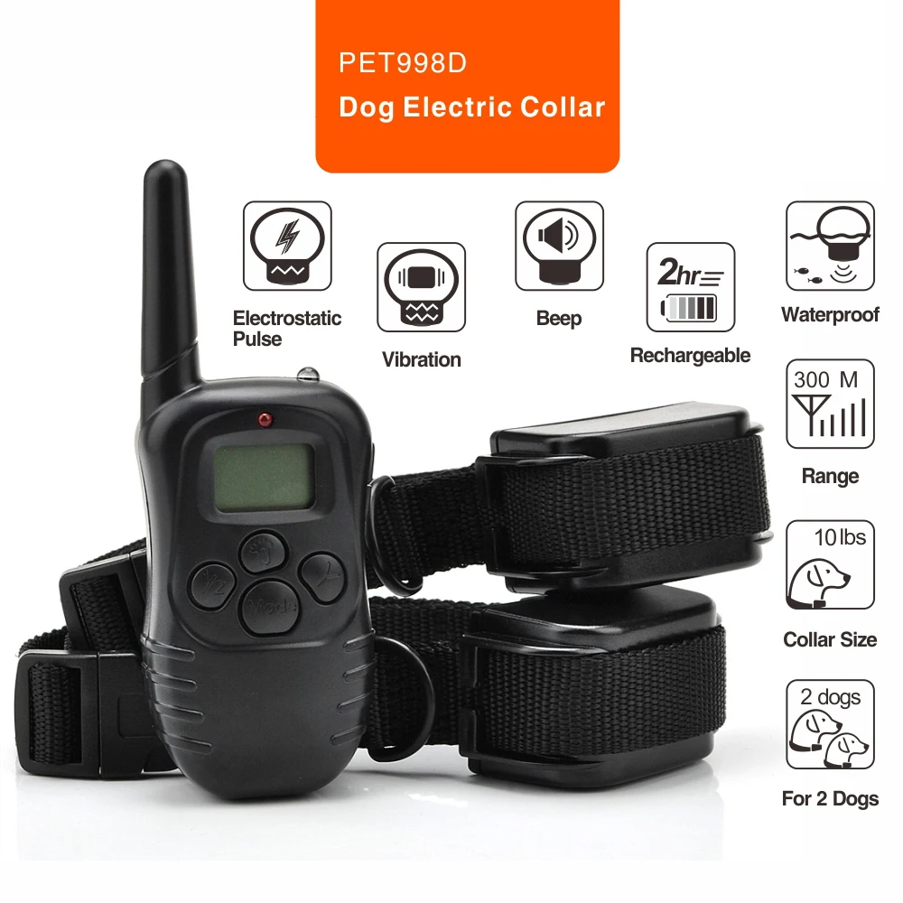 4in1 Shock Training Dog Collar Rechargeable Electric Dog Collar with