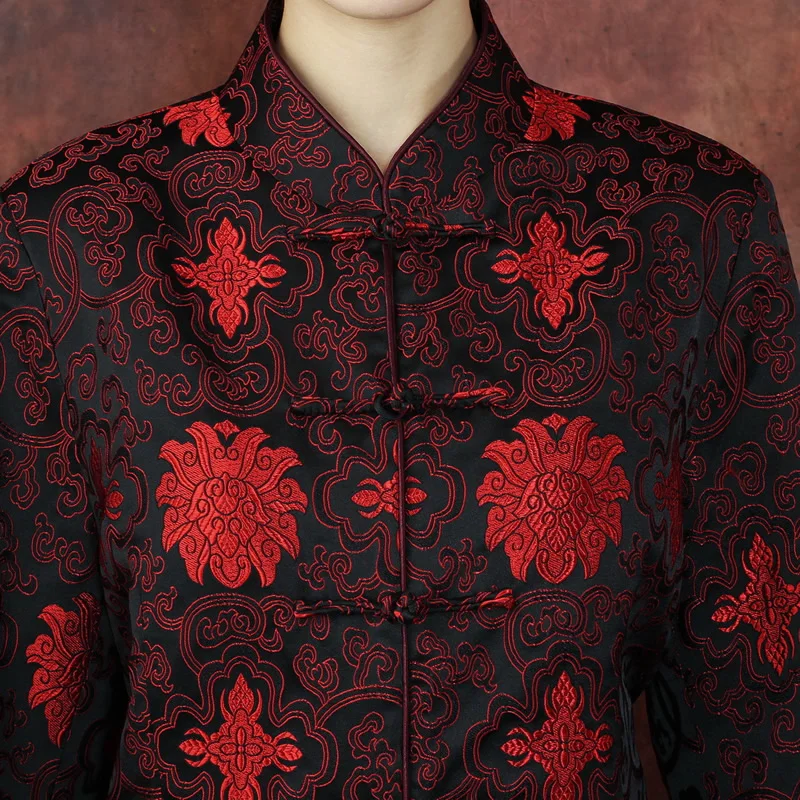 Nouvelle Marque M 4xl Brocade 3xl Traditionnel Xl Tff2015029 Hiver Satin Ouatée Xxl L Arrivée Femmes Manteau Des Veste Chinois cFJl1KT