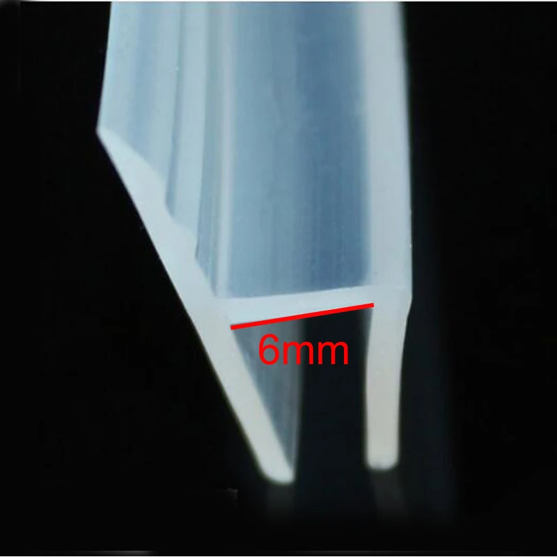 1 метр F/h/U силиконовой резины душевая дверь стеклянное уплотнение для окна прокладка уплотнитель для 6/8/10/12 мм стекло - Цвет: h6