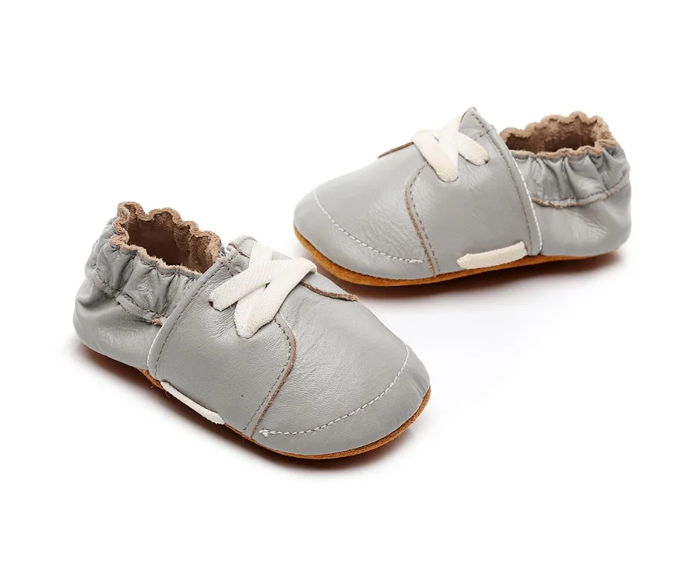Обувь из натуральной кожи для маленьких мальчиков ботиночки для новорожденных и малышей Повседневное обувь детская мокасины для