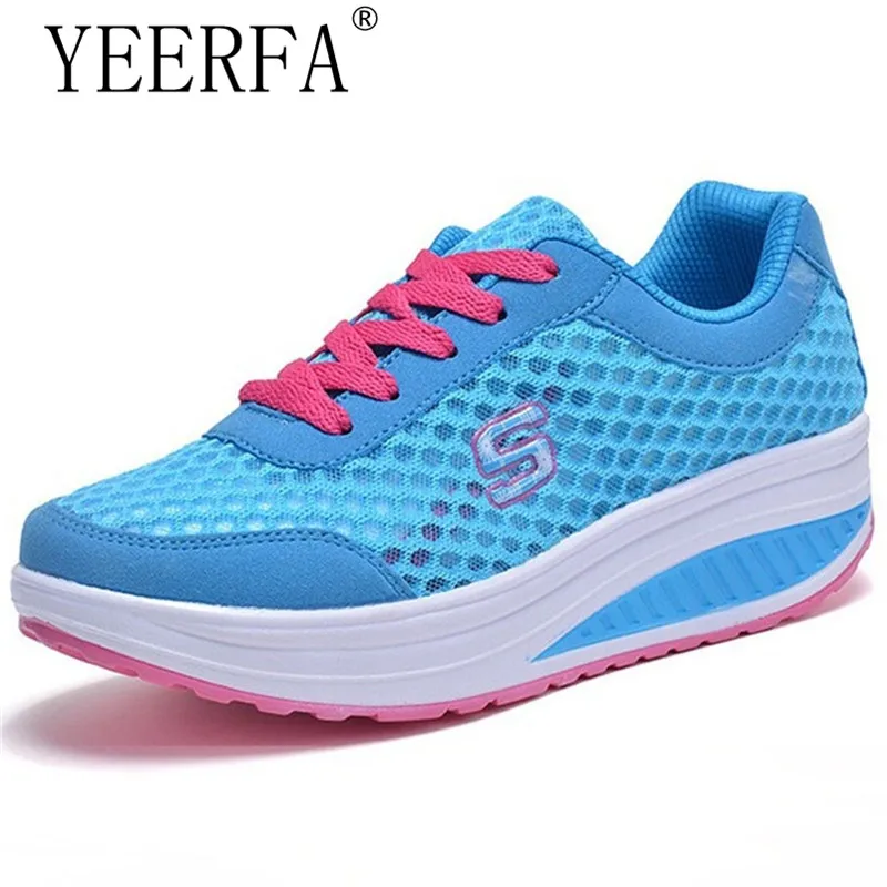 

YEERFA Slimming swing shoes cutout lounged casual wedges platform women sponge cake shoes stovepipe casual weave Shook shoes