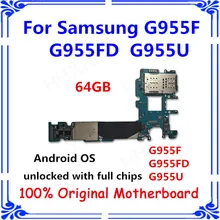 S8 плата для samsung S8+ G955F G955FD G955U материнская плата 64 ГБ с чипом панель разблокирована плата Android G955F G955FD G955U заменена Мб