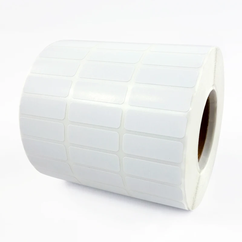 Горячая заготовка штрих-кода термопереводная этикетка 30 мм X 10 мм, рулон 20000 наклейки, мелованная бумага наклейка, белая наклейка бумага для штрих-кодов