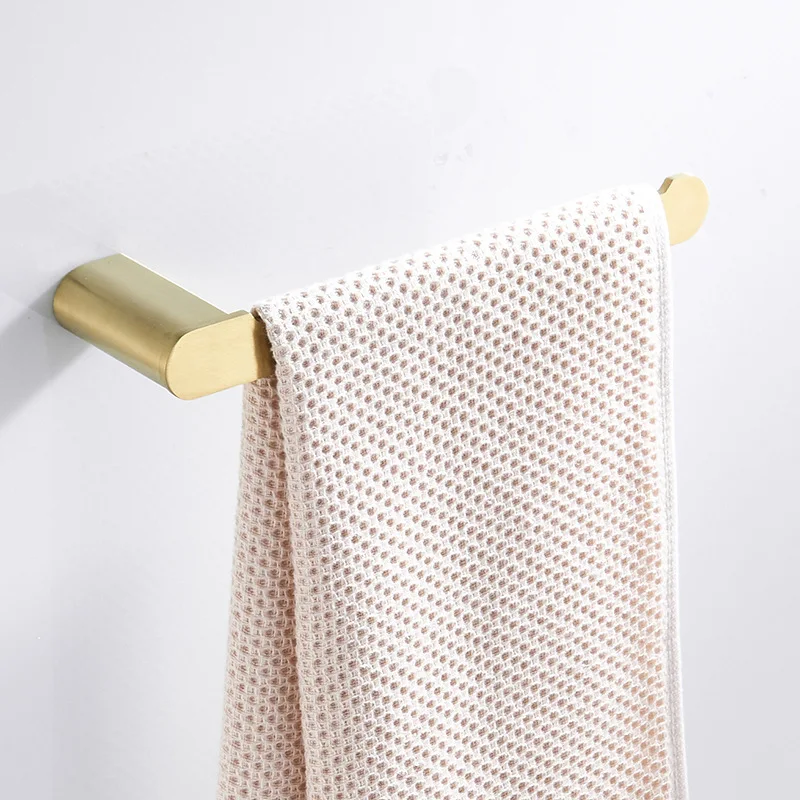 Простой современный отель стиль вешалка для полотенец 304 нержавеющая сталь матовый золотой полотенца кольца аксессуары для ванной вешалка для полотенец - Цвет: see chart