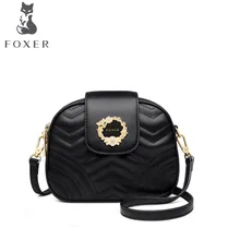 FOXER Новая женская кожаная сумка Роскошные Сумки Дизайнерская маленькая сумка кожаные сумки через плечо для женщин кожаные сумки