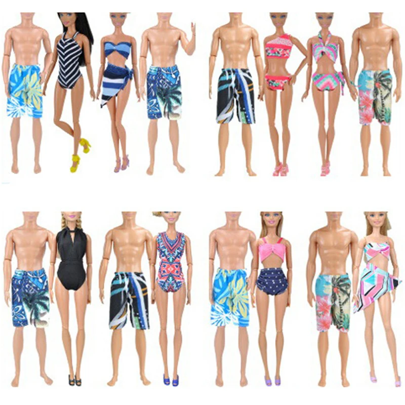 

1set Handmade Summer Swimsuit Bikini For Doll Ken Beautiful Clothes Wear Toy Princess For 11inch Toy Doll Accessories