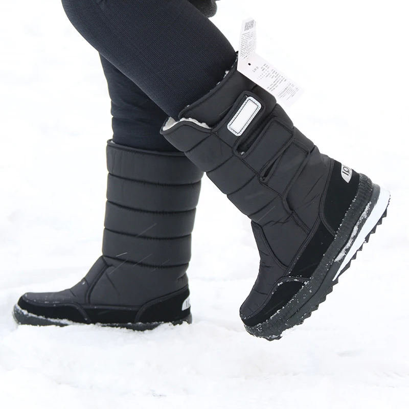 Зимние сапоги г., Брендовые женские зимние сапоги обувь для мам Нескользящие Водонепроницаемые гибкие женские модные повседневные сапоги размера плюс