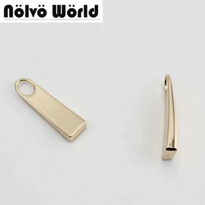 

10pcs 4 colors Size 5 curving zipper puller,repair handbag weekend bag purse 37X10mm 5# long zip puller sliders