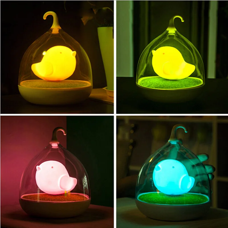 Oplaadbare Batterijen LED Nachtlampje kinderen Verlichting Lamp Vogelkooi Geluid Sensor Kid Licht|light wrench|battery operated christmas lightslight pain AliExpress