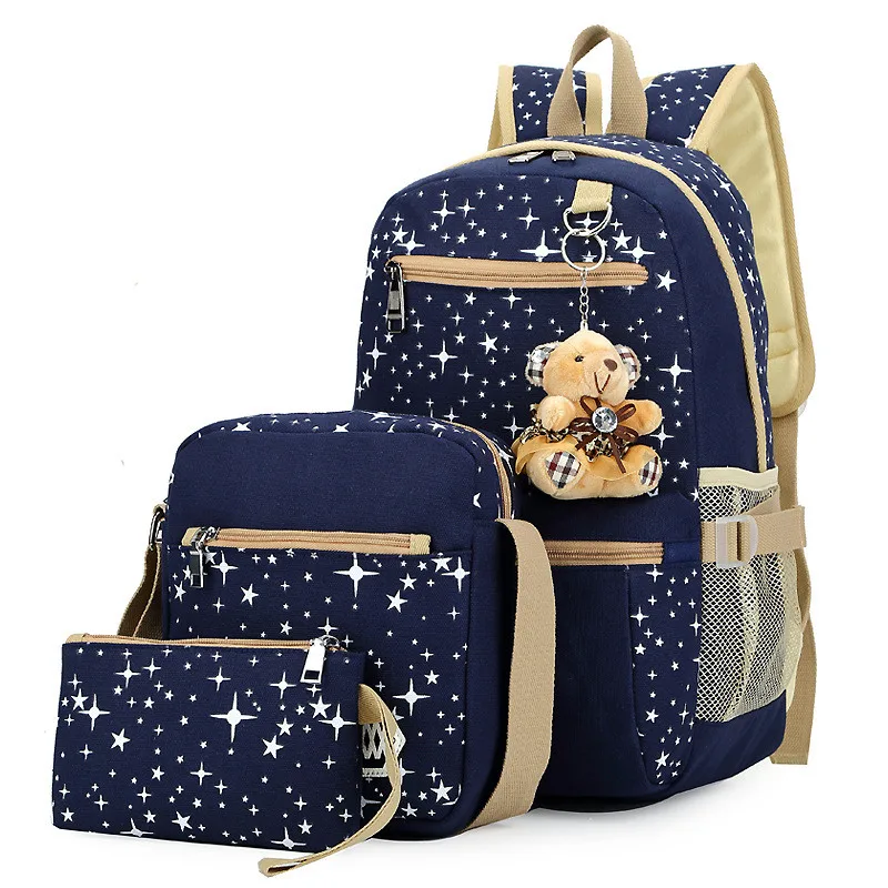 

2019 fashion women backpack High quality canvas backpacks kids school bags for girls mochila feminina