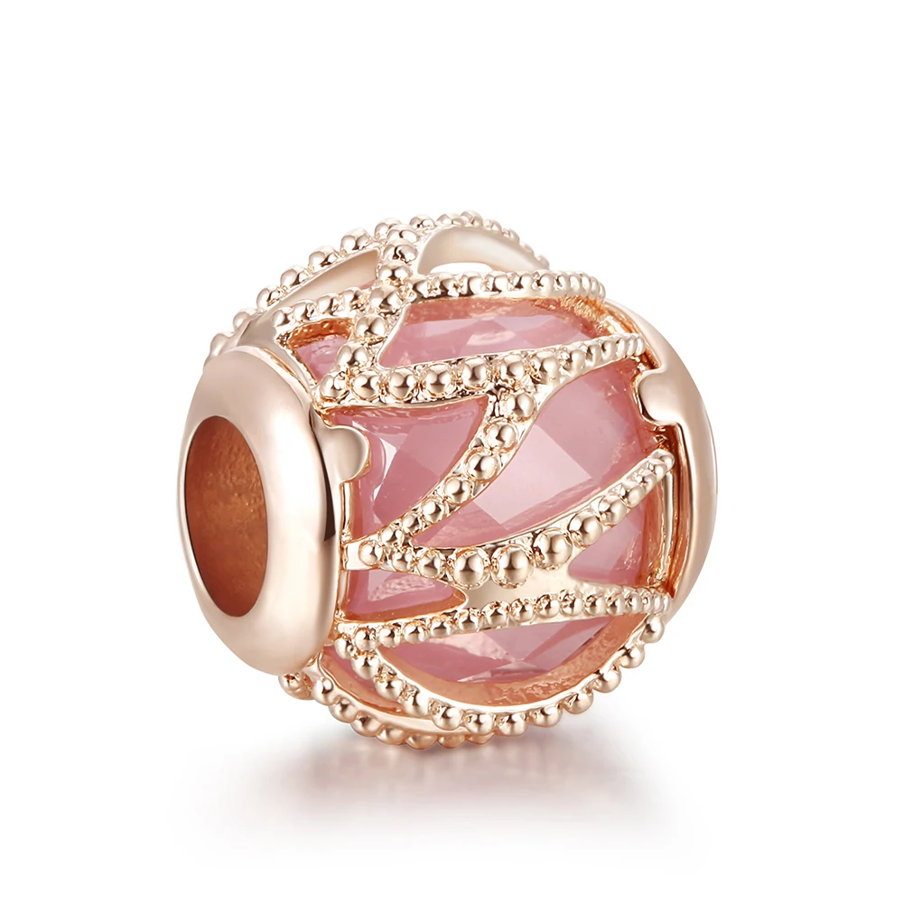 

Pandulaso Intertwining Radiance Charm Fits Fashion Female 925 Sterling Silver Jewelry Bracelets For Woman DIY Rose Gold Beads