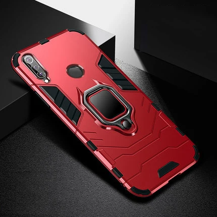 Red Противоударный защитный чехол для Honor 10i 20S Play с держателем, мягкий ТПУ+ PC чехол на заднюю панель huawei Y5 Y6 Y7 Y9 Prime - Цвет: Red