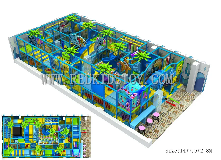 

Exported to Canada Eco-friendly Indoor Play Equipment Children Playground Equipment 150916-C