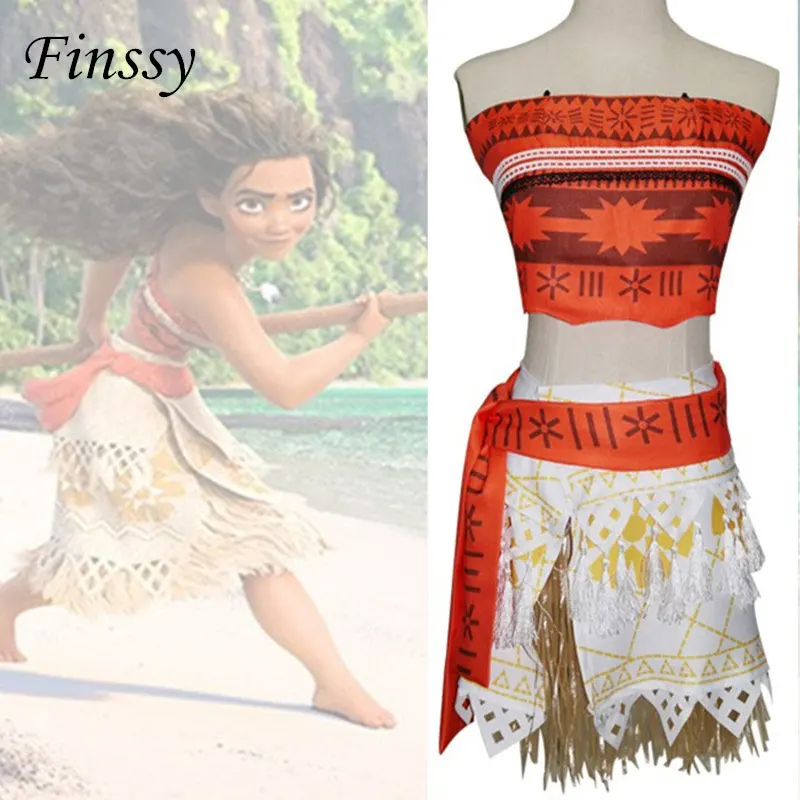 Princess Moana Costume For Kids Moana Princess Dress Cosplay Costume Children Halloween Costume For Girls Adult