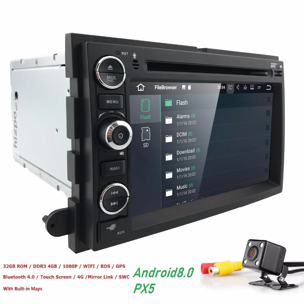 Best 1024*600 PureAndroid8.0 Capacitive Screen Car DVD GPS For Ford Focus Fusion Expedition F150 F250 F500 Escape Edge Mustang 4GWIFI 2