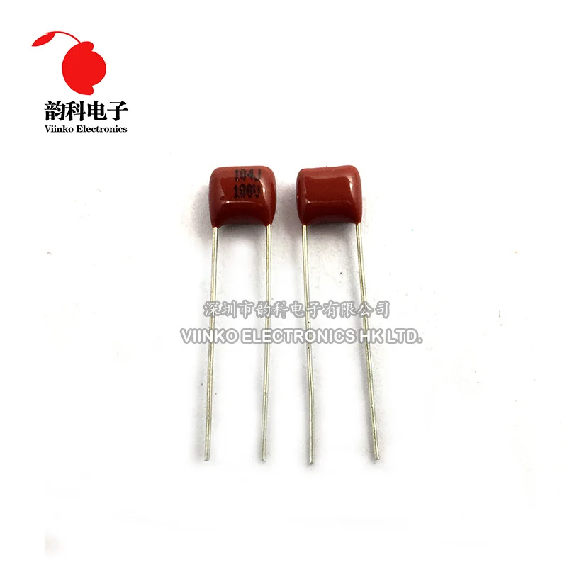 

10pcs CBB Polypropylene film capacitor pitch 5mm 104 100nF 100V