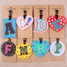 Creative Letter Travel Accessories Luggage Tag Cartoon Silica Gel Suitcase ID Addres Holder Baggage Boarding Tags Portable Label Creative Letter Travel Accessories Luggage Tag Cartoon Silica Gel Suitcase ID Addres Holder Baggage Boarding Tags Portable Label
