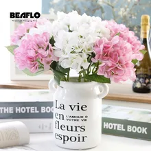 1 шт. 9 цветов Роскошная искусственная Гортензия цветы с цветком Стержень DIY Шелковый аксессуар для вечерние украшения дома свадьбы