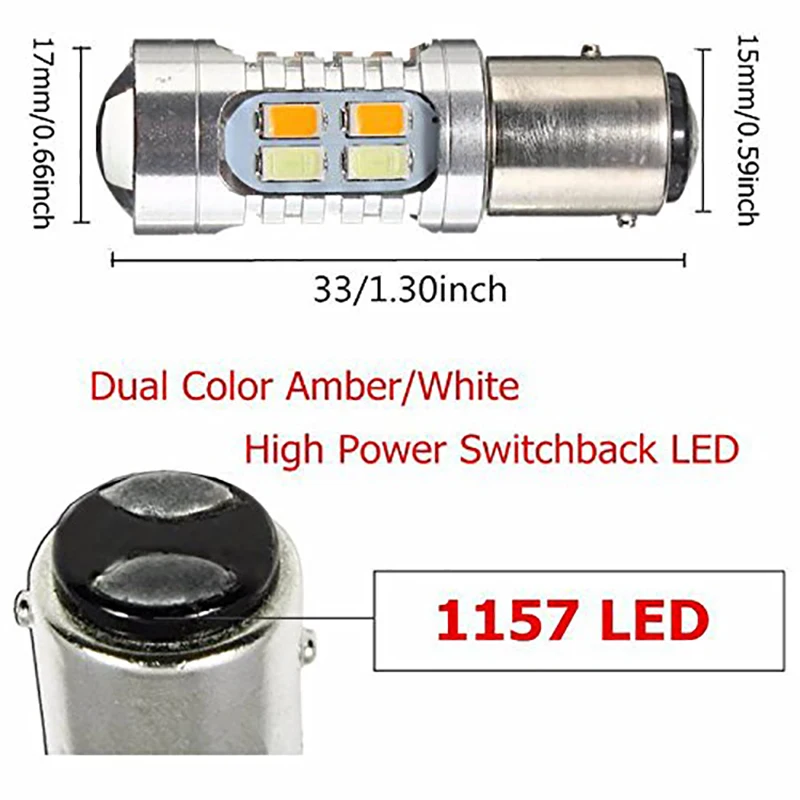 2 шт. Супер яркий 1157 BAY15D 5630 5730 20 SMD белый янтарь горки светодиодный лампы S25 Сигналы поворота и сигнальная лампа 12V двойной Цвета