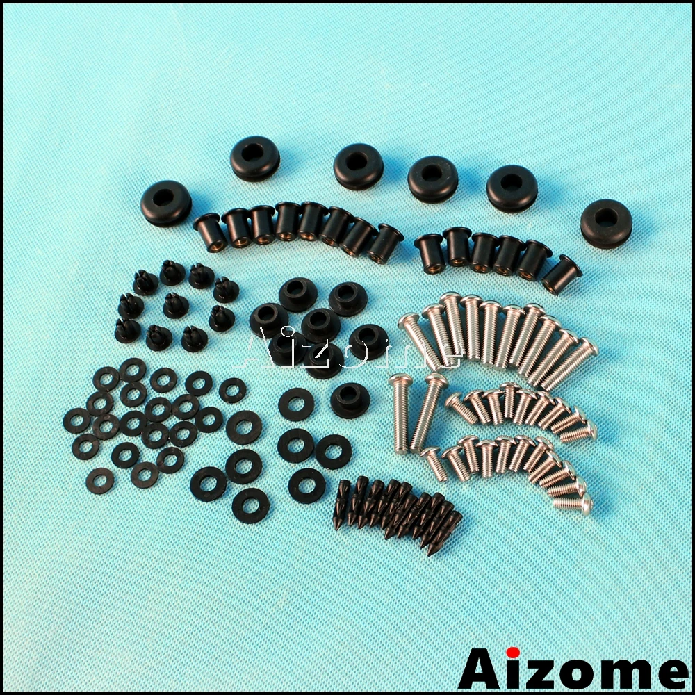 Complete Fairing Bolt Kit Body Bolts Washers For Kawasaki Ninja ZX-6R 636 03-04