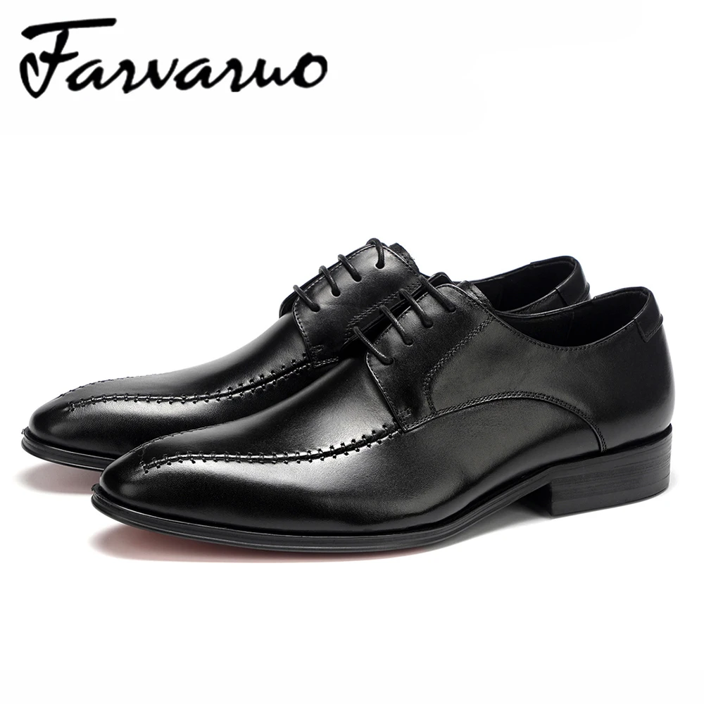 Farvarwo Men's Wedding Shoes Luxury Men Business Oxfords Formal Dress