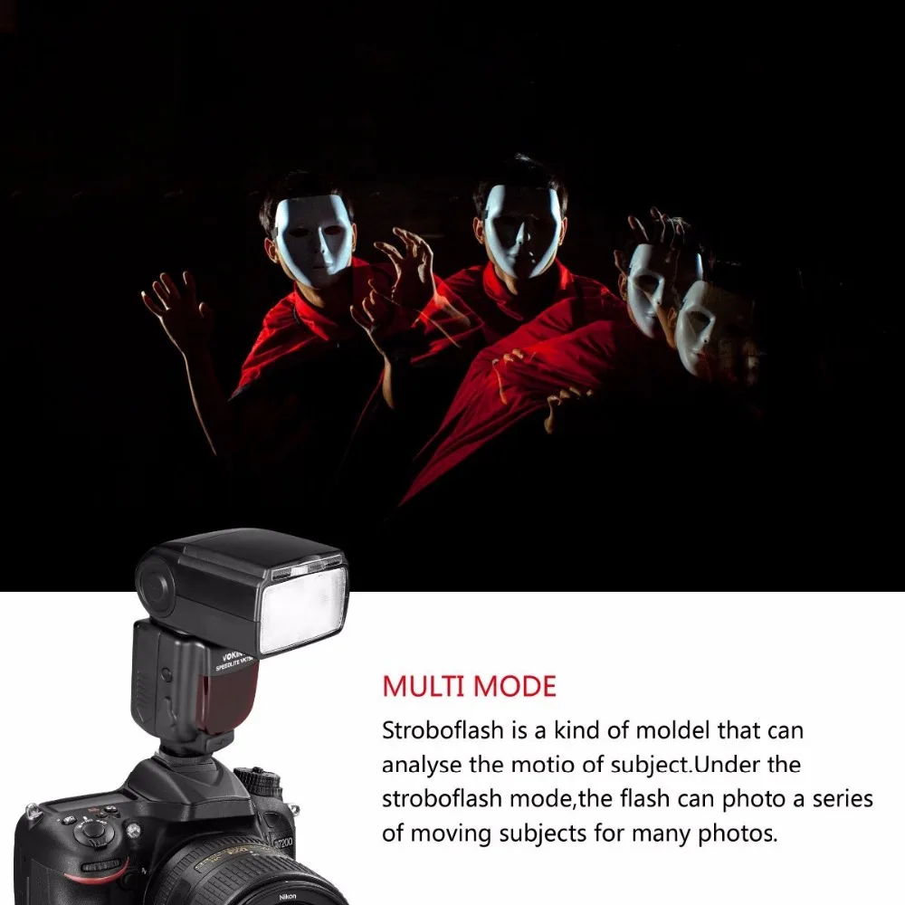 Ручная вспышка Voking VK750 Speedlite с ЖК дисплеем для Canon Nikon Panasonic Olympus Pentax и других DSLR