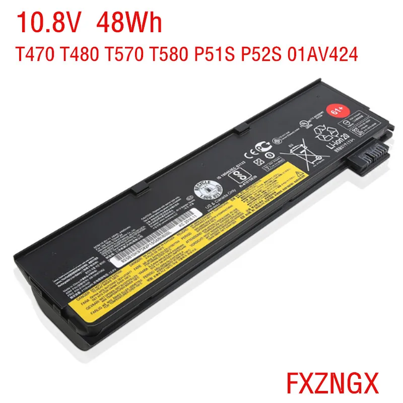 Оригинальный аккумулятор FXZNGX 10 8 В 48 Вт/Ч 61 + для ноутбука Lenovo ThinkPad T470 T480 T570 T580 P51S P52S